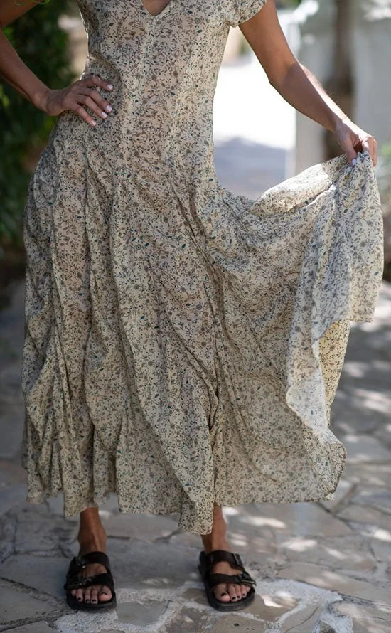 Gypsy Ballgown Maxi Dress Ditsy Print Multi