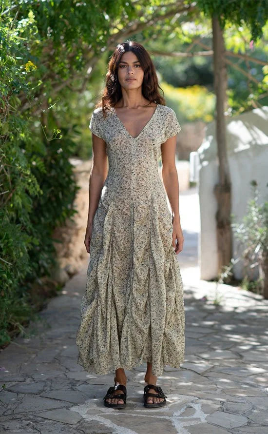 Gypsy Ballgown Maxi Dress Ditsy Print Multi