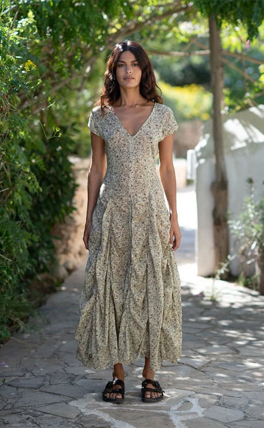 Gypsy Ballgown Maxi Dress Ditsy Print Multi