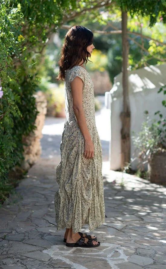 Gypsy Ballgown Maxi Dress Ditsy Print Multi