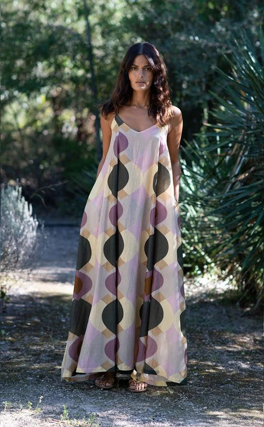 Jazz Geometric Print Dress Multi