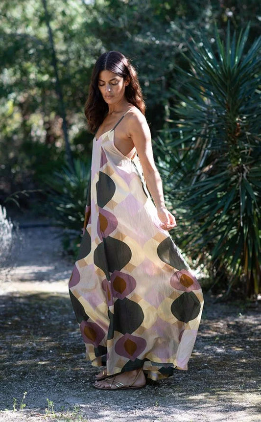 Jazz Geometric Print Dress Multi