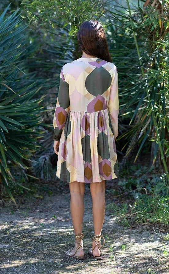 Lyrical Sisters Jazz Geometric Print Short Dress Multi