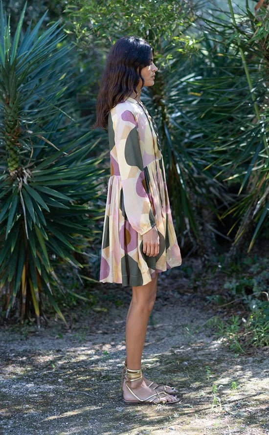 Lyrical Sisters Jazz Geometric Print Short Dress Multi