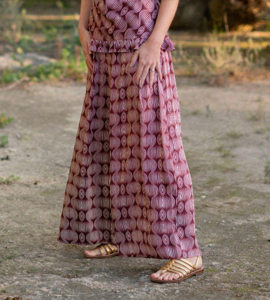 HOURGLASS PRINTED TROUSERS BROWN