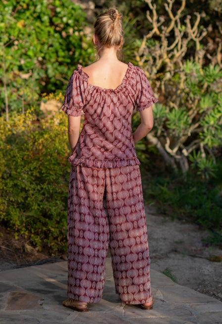 HOURGLASS PRINTED TROUSERS BROWN