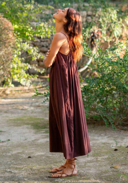 VIDHI MAXI DRESS CHOCOLATE BROWN