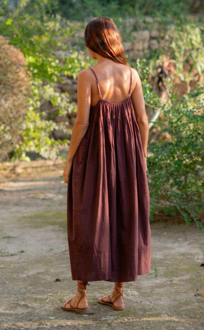 VIDHI MAXI DRESS CHOCOLATE BROWN